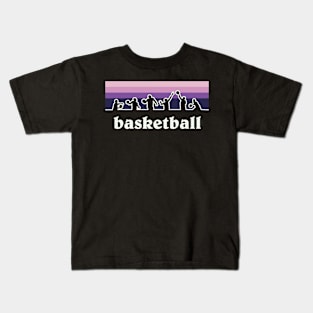 Retro Basketball Player Silhouette Kids T-Shirt